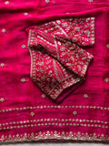 Designer Fandy Satin Silk Saree With Embroidery Work