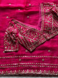 Designer Fandy Satin Silk Saree With Embroidery Work