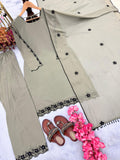 Heavy faux Georgette With Embroidery work New Designer Party Wear Look top with farshi plazzo
