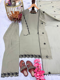 Heavy faux Georgette With Embroidery work New Designer Party Wear Look top with farshi plazzo