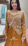 Full Stitched Rangoli fabric with Embroidery Sequence work Lehenga Choli