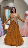 Full Stitched Rangoli fabric with Embroidery Sequence work Lehenga Choli