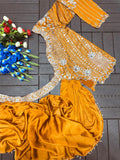 Full Stitched Rangoli fabric with Embroidery Sequence work Lehenga Choli