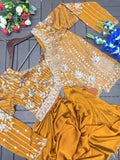 Full Stitched Rangoli fabric with Embroidery Sequence work Lehenga Choli