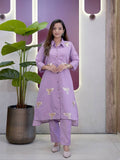 Latest Roman Silk Kurti Plazoo With  Rich Embroidery Work