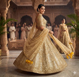 Most Beautiful Latest Designer Premium Soft Net Lehenga Choli With Coding Work And Heavy Sequins Work