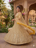 Most Beautiful Latest Designer Premium Soft Net Lehenga Choli With Coding Work And Heavy Sequins Work