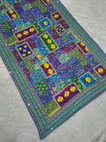 Beautiful Real Mirror Work Chinon Silk Printed Saree