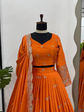 Beautifl Satin Silk Lehenga Choli With Heavy thread with Sequnce Work