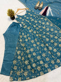 Heavy Crushi Silk With Bids Hand Work and Embroidery Work New Designer Anarkali Suit