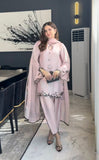 Heavy Natural Crep Silk and Multi Cotton Dagha Embroidery Work Salwar Kameez
