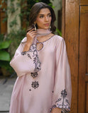Heavy Natural Crep Silk and Multi Cotton Dagha Embroidery Work Salwar Kameez