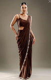 Heavy Chinnon Silk Premium Quality Festive Ready  Trendy Look Saree