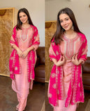Fendy Silk with Embroidery Sequence Work Beautiful Salwar Kameez