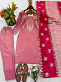 Fendy Silk with Embroidery Sequence Work Beautiful Salwar Kameez