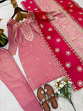 Fendy Silk with Embroidery Sequence Work Beautiful Salwar Kameez