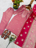 Fendy Silk with Embroidery Sequence Work Beautiful Salwar Kameez