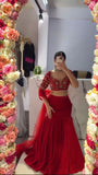 Faux Georgette LEHENGA SAREE with thread Sequence Work