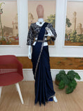 NEW SUPERHIT TRENDING READY TO WEAR SAREE WITH FULLY EMBROIDERED STYLIST BLOUSE