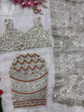 Designer Butterfly Net Saree With Embroidery And Sequins Work