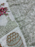Designer Butterfly Net Saree With Embroidery And Sequins Work