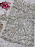 Designer Butterfly Net Saree With Embroidery And Sequins Work