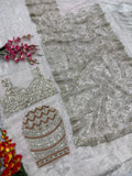 Designer Butterfly Net Saree With Embroidery And Sequins Work