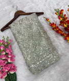 Designer Butterfly Net Saree With Embroidery And Sequins Work