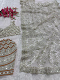 Designer Butterfly Net Saree With Embroidery And Sequins Work