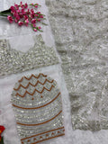 Designer Butterfly Net Saree With Embroidery And Sequins Work