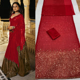 Heavy Cpallu Dual Sequins 5mm &amp; 3mm embroidery Work Saree
