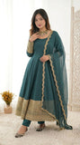 New Designer Heavy Natural Crep With 5mm Sequence And Cording Embroidery Work Anarkali Suit