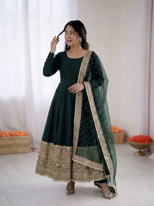 Fully Stitched & Ready To Wear Roman silk with codding sequence work Salwar Kameez