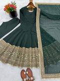 Fully Stitched & Ready To Wear Roman silk with codding sequence work Salwar Kameez