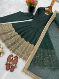 Fully Stitched & Ready To Wear Roman silk with codding sequence work Salwar Kameez