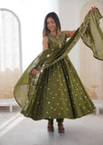 Premium Quality Anarkali Suit Embroidery And Sequence work