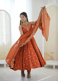 Premium Quality Anarkali Suit Embroidery And Sequence work