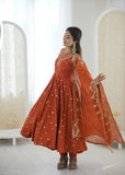 Premium Quality Anarkali Suit Embroidery And Sequence work