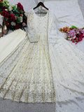 Pure Chinon Silk With Embroidery 5mm Sequences Work Ready To Wear Salwar Kameez