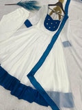 NEW READY TO WEAR SPACIAL FANCY DESIGN EMBROIDERY AND SEQUENCE WORK ANARKALI GOWN-BOTTOM WITH DUPATTA