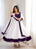 NEW READY TO WEAR SPACIAL FANCY DESIGN EMBROIDERY AND SEQUENCE WORK ANARKALI GOWN-BOTTOM WITH DUPATTA