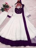 NEW READY TO WEAR SPACIAL FANCY DESIGN EMBROIDERY AND SEQUENCE WORK ANARKALI GOWN-BOTTOM WITH DUPATTA
