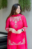New Party wear Top With Palazzo And Dupatta Set with heavy Embroidery Sequence Work