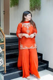 New Party wear Top With Palazzo And Dupatta Set with heavy Embroidery Sequence Work