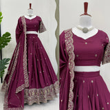Chinon silk with Thread with Sequence work Beautiful Lehenga Choli