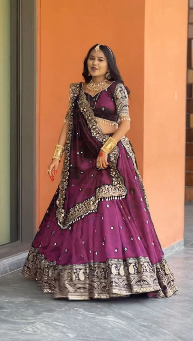 Chinon silk with Thread with Sequence work Beautiful Lehenga Choli