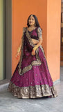 Chinon silk with Thread with Sequence work Beautiful Lehenga Choli