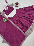 Chinon silk with Thread with Sequence work Beautiful Lehenga Choli