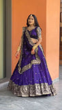 Chinon silk with Thread with Sequence work Beautiful Lehenga Choli