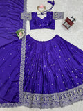 Chinon silk with Thread with Sequence work Beautiful Lehenga Choli
